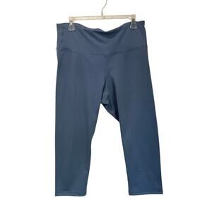 Old Navy Go Dry High Rise Capri Leggings Size XL Blue Activewear Yoga
